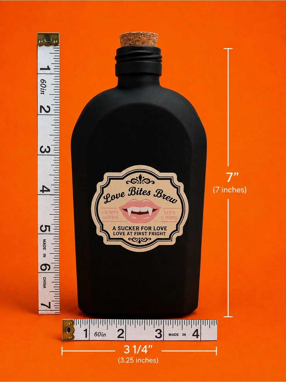 NWT LOVE BITES, BREW POTION, BLACK MATTE BOTTLE GLASS 🖤💫